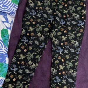 H&M Embroidered Patterned Pants Sz 16